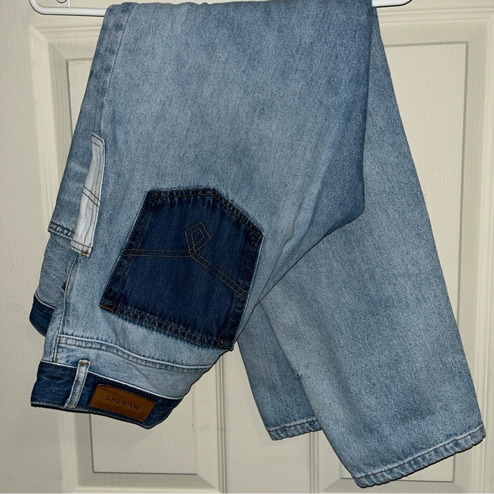Munthe Reeta Jeans Size 40 High Rise Fit Organic Cotton PatchPocket Straight Leg